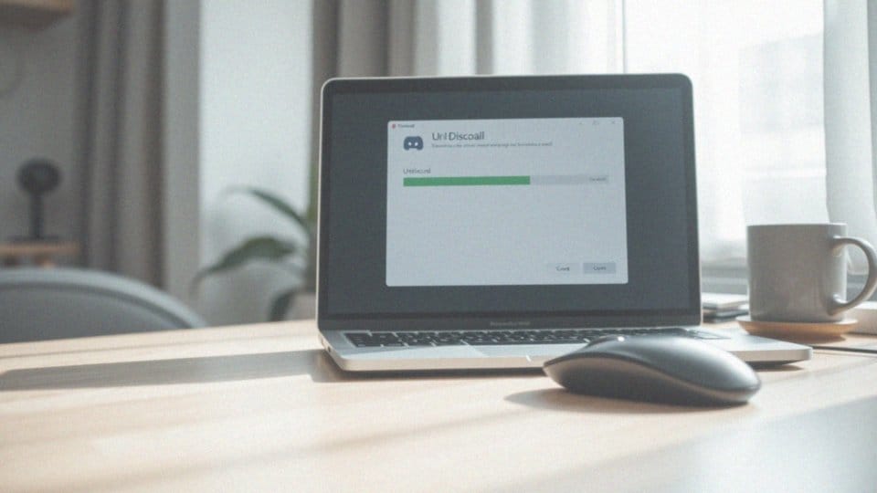 Jakie instrukcje wyświetlają się na ekranie podczas odinstalowywania Discorda?