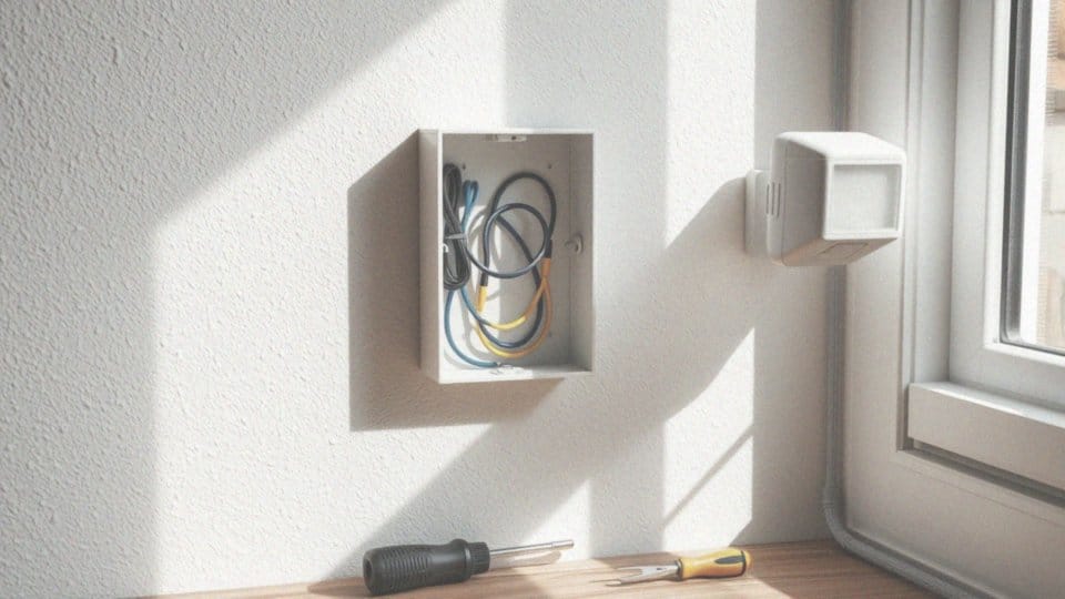 Jakie kroki są wymagane przy podłączeniu lampy z czujnikiem ruchu na stałe?